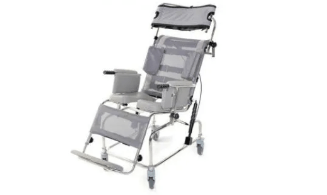 Osprey tilt in space shower chair/commode for low mobility & disabled users.