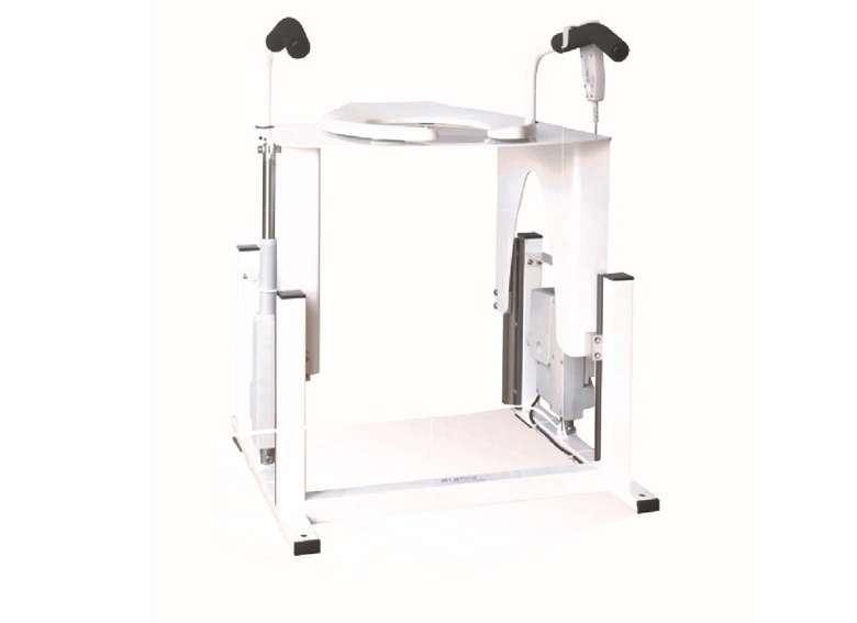 Product shot of the Vertica toilet riser on a white background