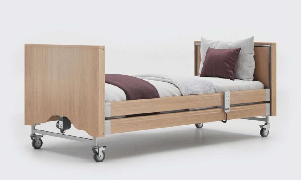 Product shot of the 'Classic' electric profiling bed on a grey background.