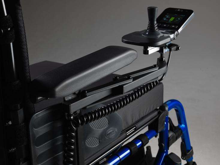 Close up of the Esprit power wheelchair control panel