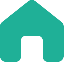 Small icon of a house in vivid care green.