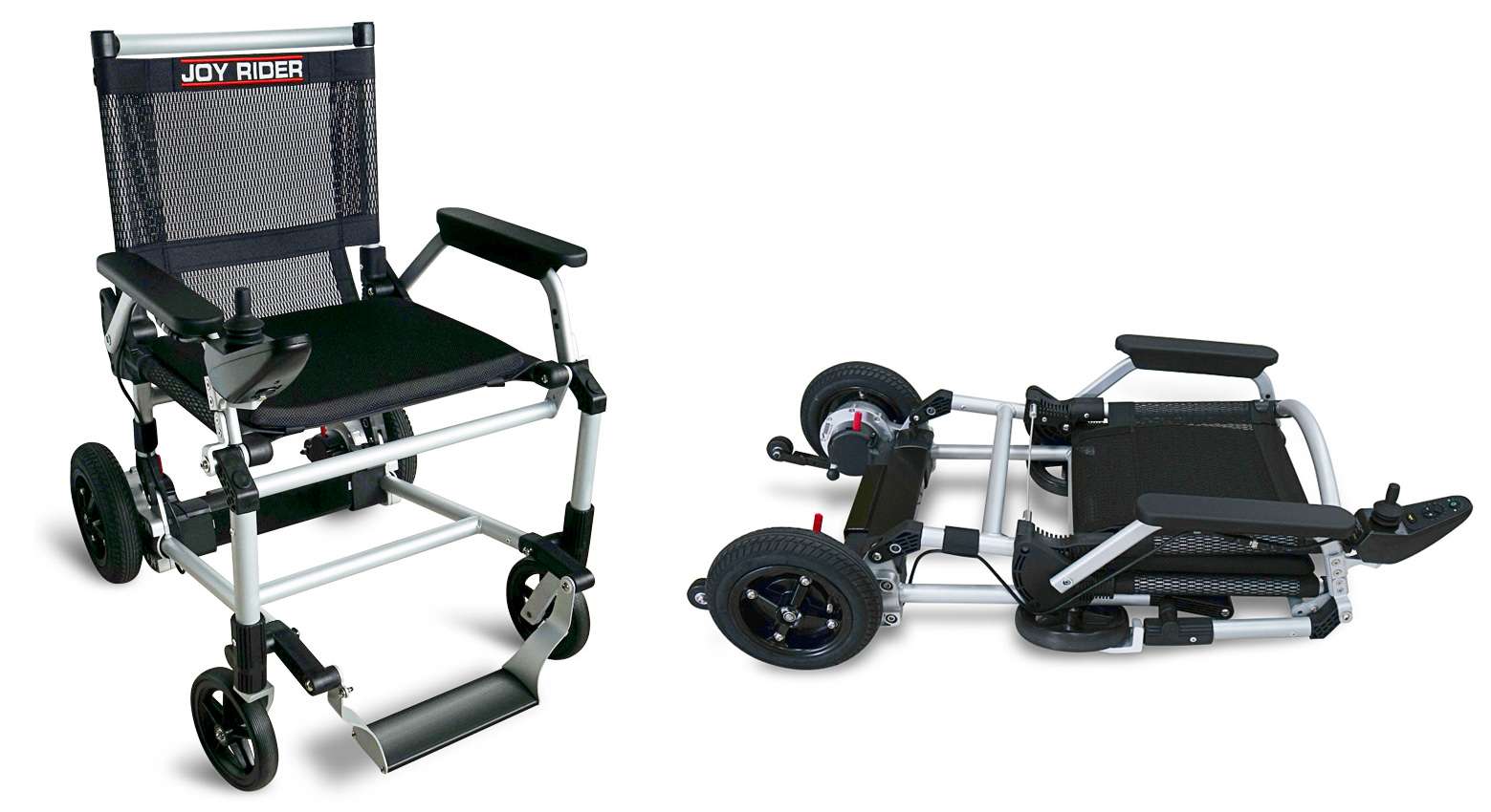 Joy Riders are ideal electric wheelchairs for cars because they fold down to such a small size