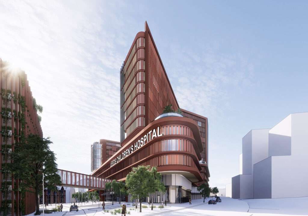 Second concept image of the new Leeds Teaching Children's Hospital