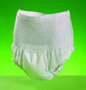 A pair of pull-up pants