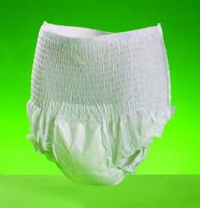 A pair of pull-up pants