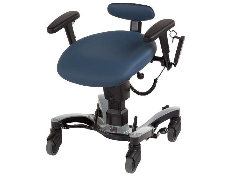 Product shot of the Vela medical Turn+ thoracic x-ray hospital patient chair.