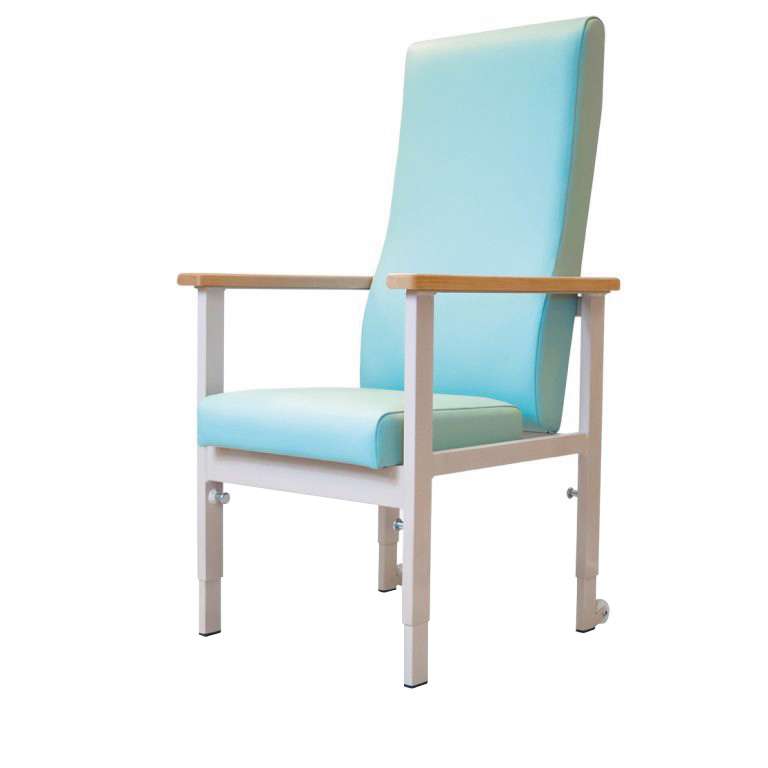 product shot of the vivid.care high backed bedside patient chair.