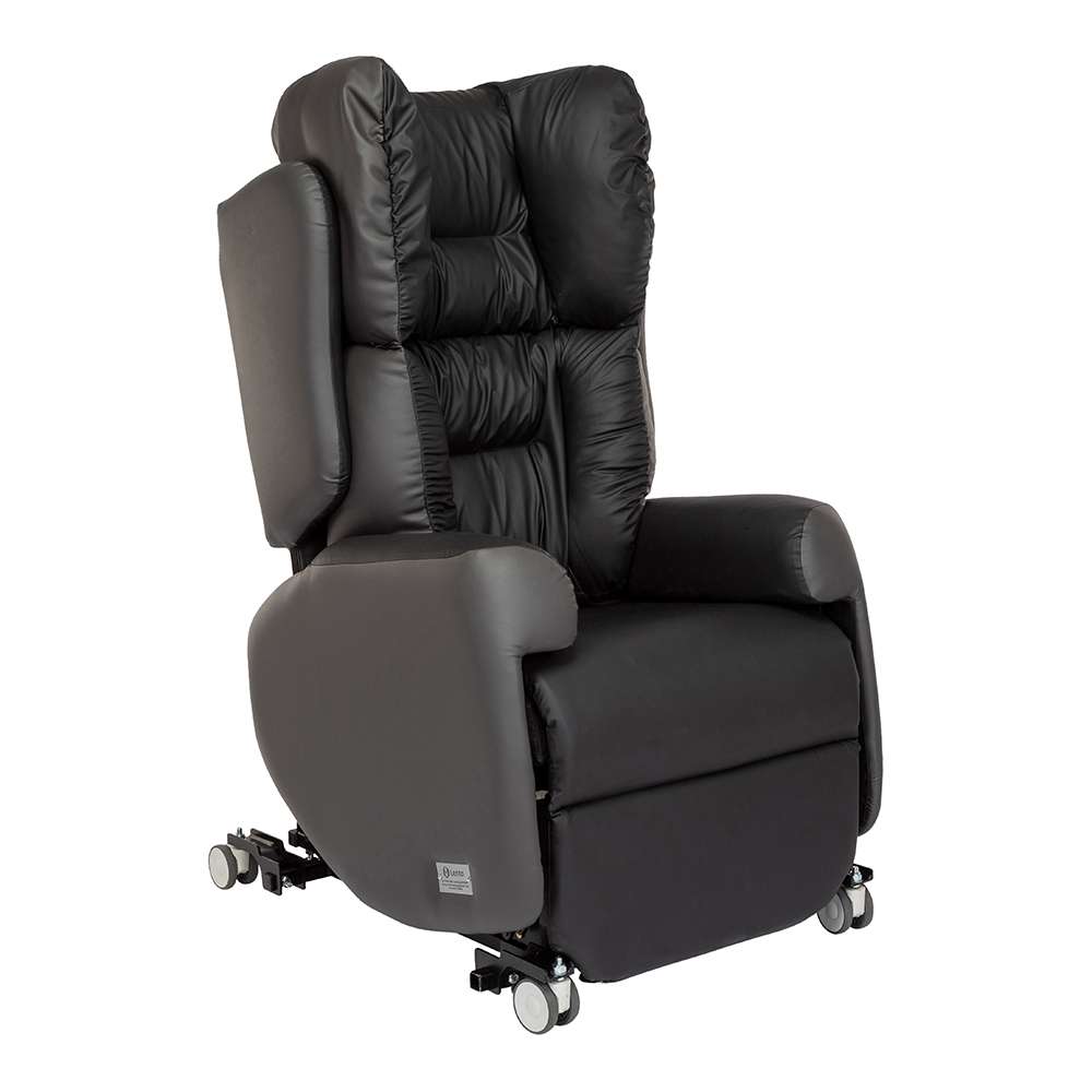 lento mobile patient rise and recline chair with cocoon backrest option. 