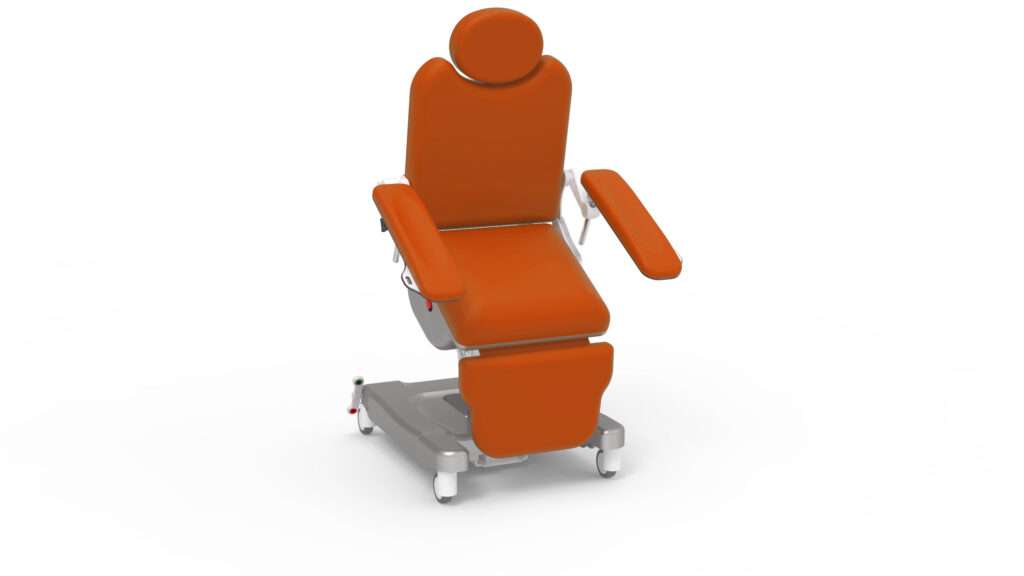 Product posture of the Gardhen Bilance 'patient therapy chair' on a white background.