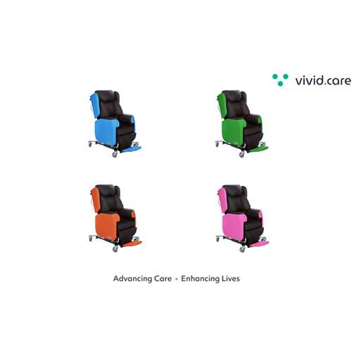 Little Lento dual motor, tilt in space mobility recliner in different colours (light blue, green, orange & pink)