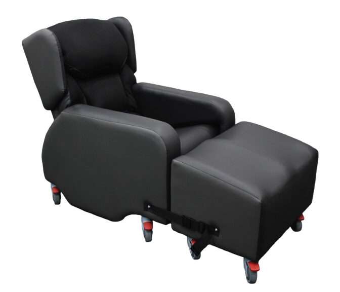 Picture of the Lento Neuro patient chair with raked seating.. 
