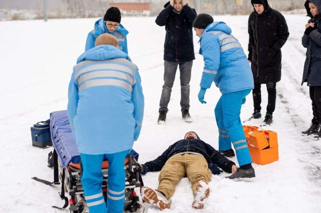 person fallen in the snow