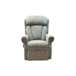 Dream Armchair Side View - Rise Recline Chair in Floral Oatmeal Fabric. #2