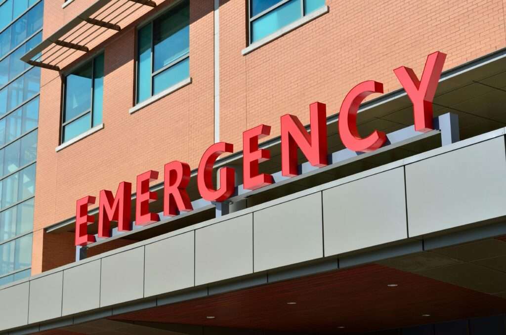 Emergency department sign