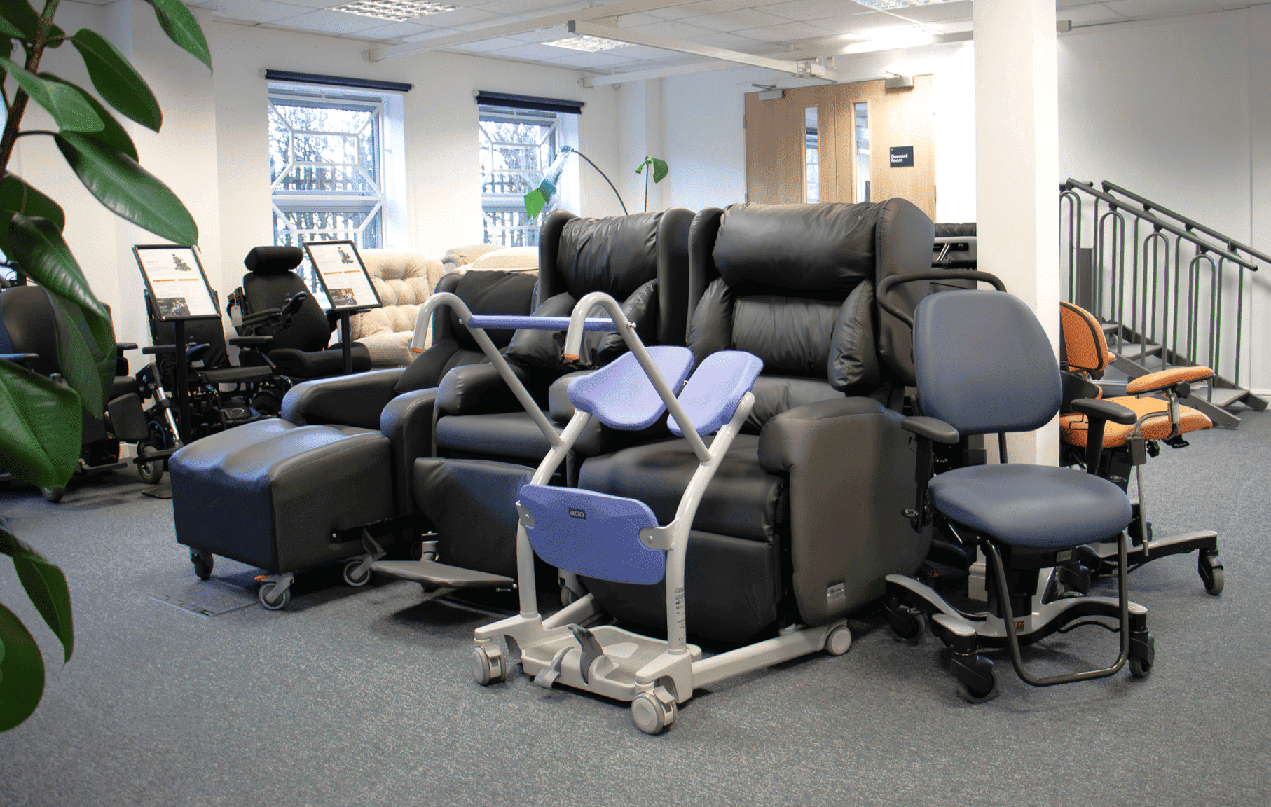 Comfortable, welcoming showroom interior at Vivid Care