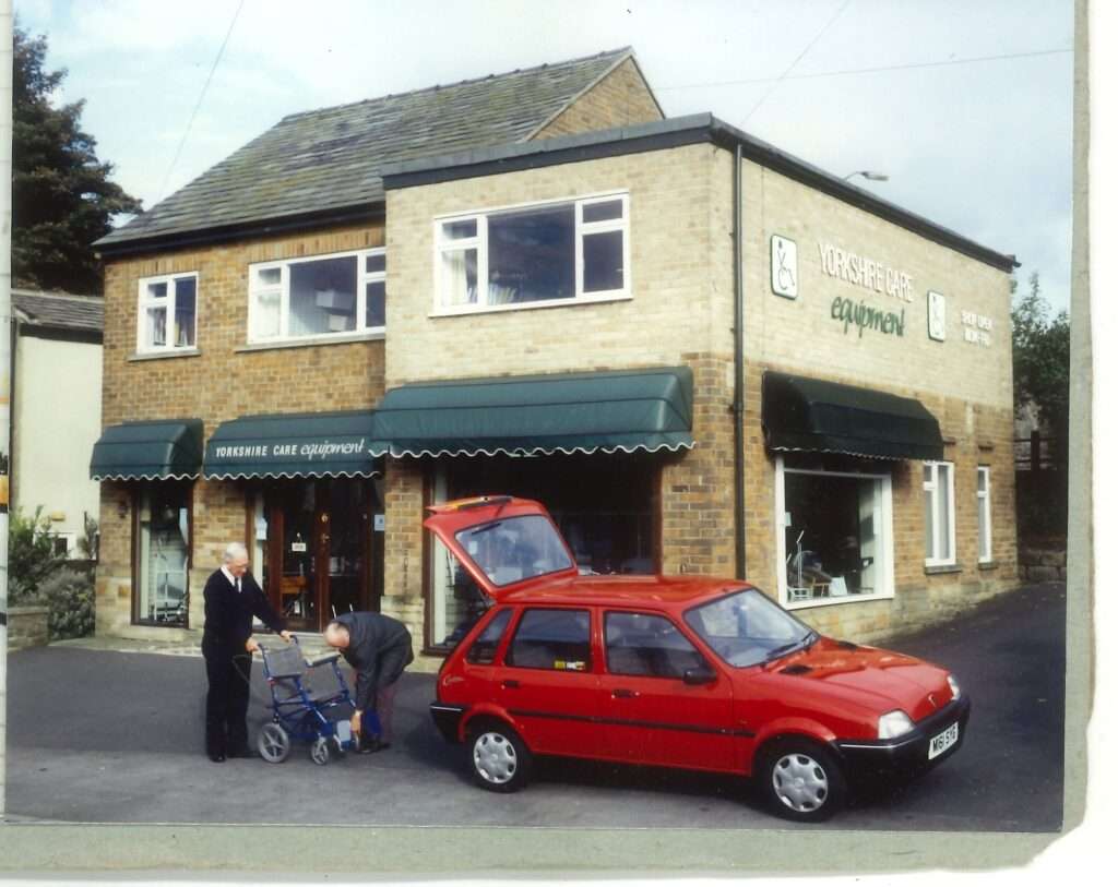 Martin Tennent outside Rawdon shop