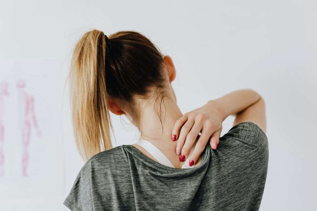 woman with neck pain