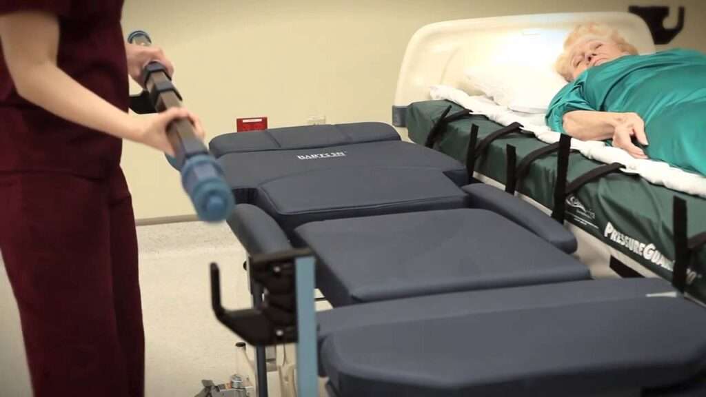 patient transfer system on Barton chair