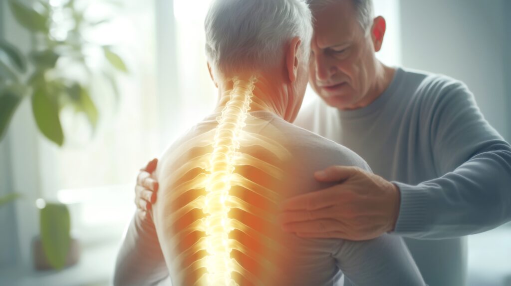 osteopath with patient