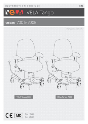 Instructions for Use - VELA Tango 700 & 700E Chair preview