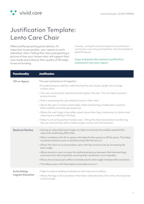 Care Chair Justification Template preview