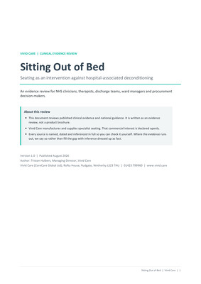 Preventing Deconditioning: Sitting Out of Bed Evidence Review Whitepaper preview