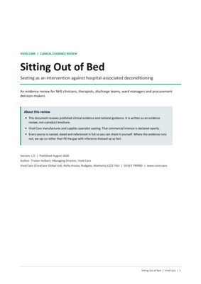 Preventing Deconditioning: Sitting Out of Bed Evidence Review Whitepaper preview