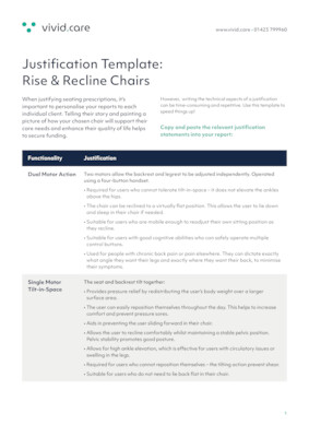 Rise & Recline Chair Justification Template preview