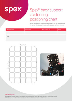 Spex Classic Back Support Contouring Positioning Chart preview